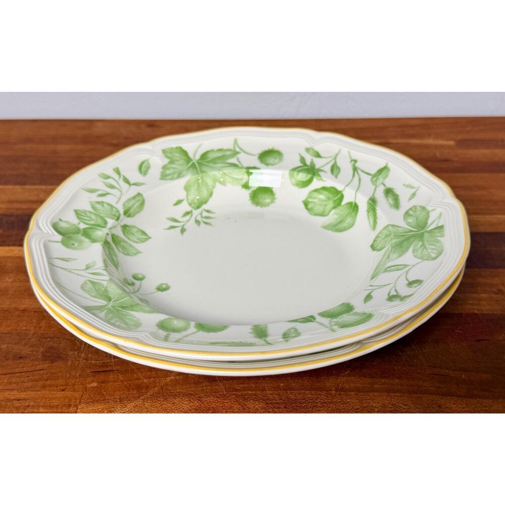 Vintage Villeroy & Boch Parkland Green Soup Bowls Set of 3 (2003 Germany) - Picture 3 of 9